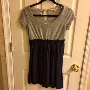 Navy blue and gray dress